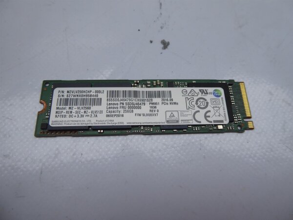 Lenovo 700 SSD 256GB Festplatte M.2 Schnittstelle MZ-VLV2560 #4150