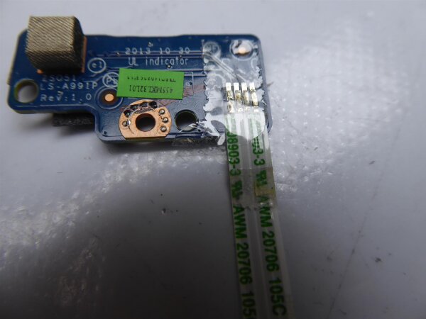 HP Compaq 15-s000sg Powerbutton Board mit Kabel LS-A991P #4569