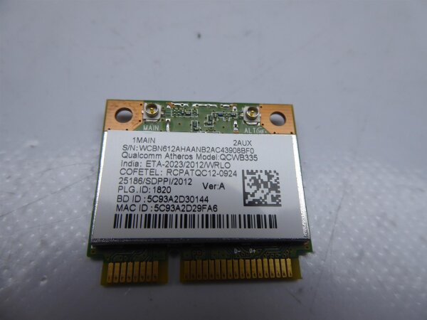 Acer Aspire Series E5-521 WLAN WIFI Karte Card QCWB335 #4575