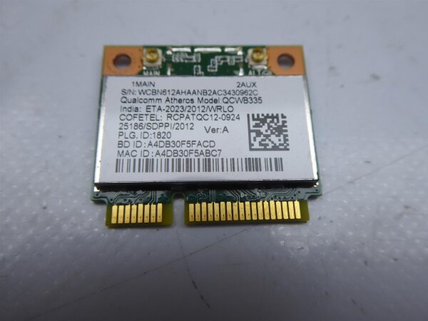 Packard Bell EasyNote TE Z5WTC WLAN Karte Wifi Card Atheros QCWB335 #4634