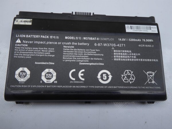 Clevo W370ST Original Akku Batterie Battery Pack W370BAT-8 #4665