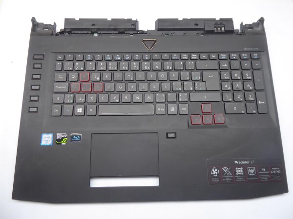 Acer Predator 17 Gehäuse Oberteil incl. Keyboard CZY / SKY Layout  #4672