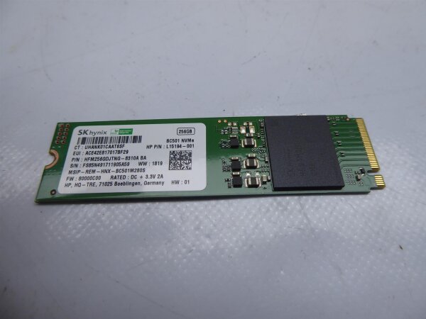 HP Pavilion15-db0026no SSD M.2 Festplatte 256GB #4700