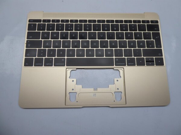 Apple MacBook A1534 Oberteil Gold Top Case Norway Layout 613-02547-09 2017 #4275