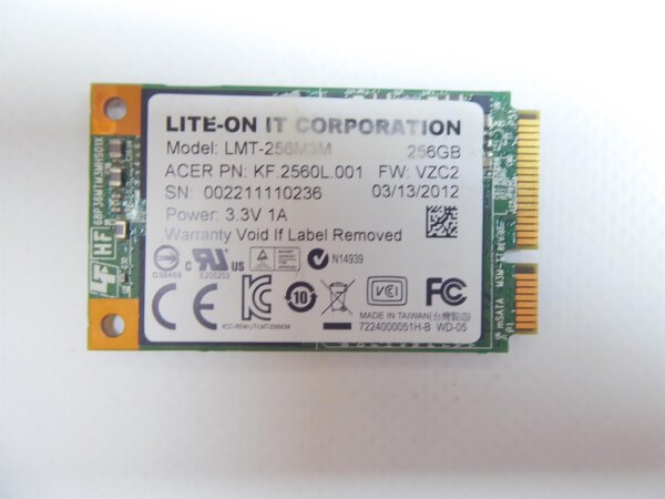 Acer TravelMate P653 mSATA SSD Festplatte Hard disk 256GB LMT-256M3M #4735