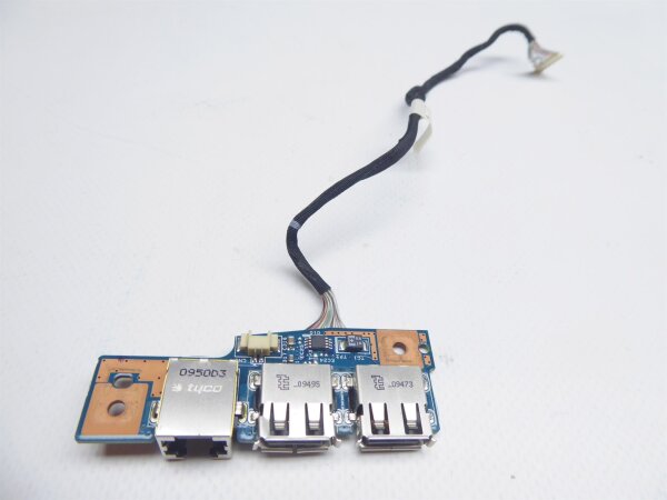 Packard Bell EasyNote TJ75 USB Ethernet LAN Board incl. Kabel cable 48.4BU02.01M #3395