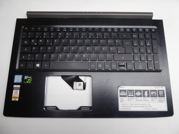 Acer Aspire 7 A715-71G Gehäuse Oberteil incl. QWERTZ Tastatur deutsch #4795