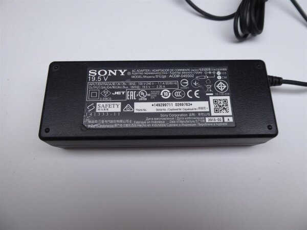 ORIGINAL Sony Notebook Ladegerät Netzteil 45W (19,5V / 2,35A) + Stromkabel