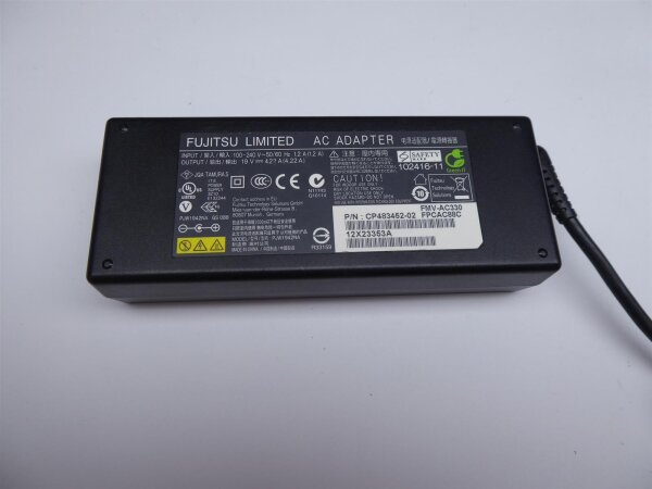 ORIGINAL Fujitsu Notebook Ladegerät Netzteil 80W (19V / 4,22A) + Stromkabel #
