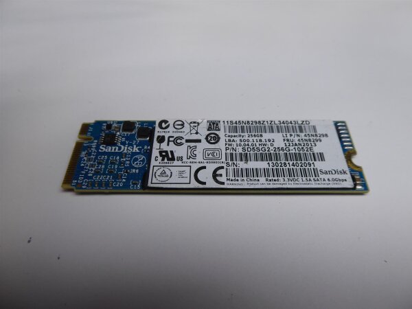 Lenovo Thinkpad X1 Carbon 1. Gen 256GB mSATA SFF HDD Festplatte