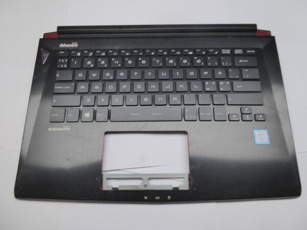 MSI GS40 6QE Phantom Gehäuse Oberteil + nordic Keyboard HMB3709SMB36 #4998