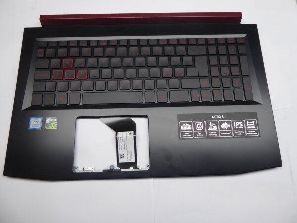 Acer Nitro 5 Gehäuse Oberteil + nordic Keyboard PK132421B25 #4506