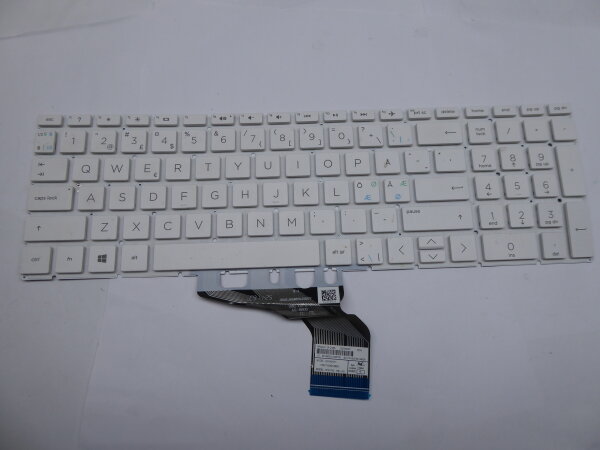 HP Pavilion15-db0026no ORIGINAL Keyboard nordic Layout white L20194-DH1 #4700