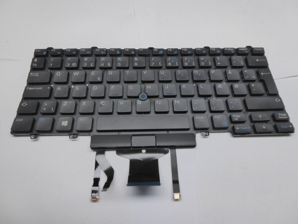 Dell Latitude E5470 E7450 E5470 E7470 Original Keyboard dansk Layout 0W24RK