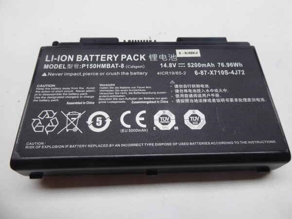 Clevo P170EM Original Akku Batterie Battery P150HMBAT-8 #A20
