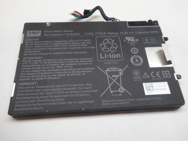 Dell Alienware M14X M14X R2 Original Akku Batterie 0T7YJR #A22