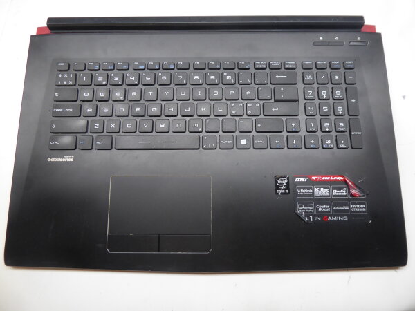 MSI GP72 2QE Gehäuse Oberteil Schale + nordic Keyboard #4474