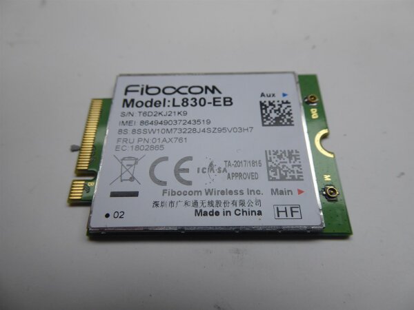 Lenovo ThinkPad T590 WWAN Modul L830-EB 01AX761 #5088