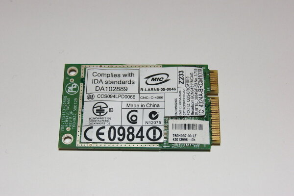 HP Pavilion DV6000 Broadcom BCM94311MCG Wifi WLAN Karte 407160-002 #2050_04