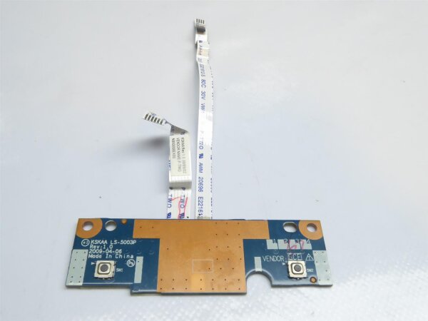 Toshiba Satellite A500-1EK Touchpad Maustasten Board mit Kabel LS-5003P #2587