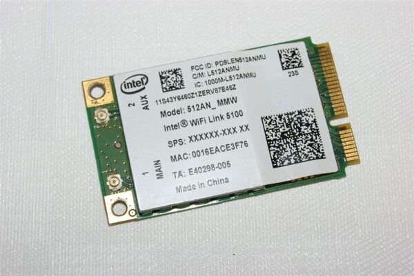 ThinkPad SL500 Intel 512AN_MMW Wifi WLAN Karte 43Y6494  #2629_03