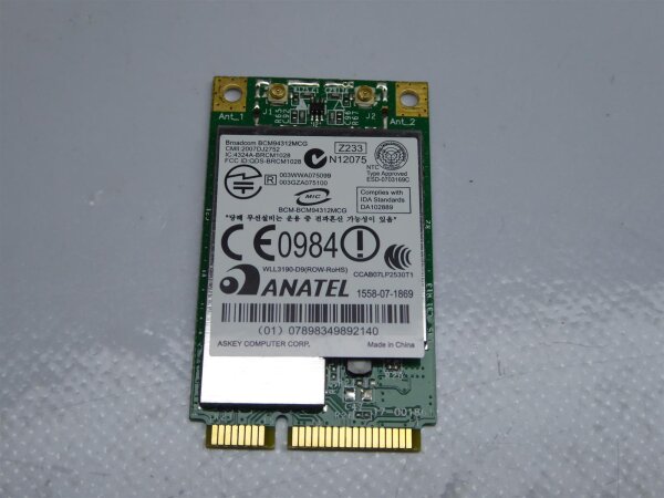 Dell Inspiron Mini 1210 Broadcom BCM94312MCG Wifi WLAN Karte 0X596H #2442