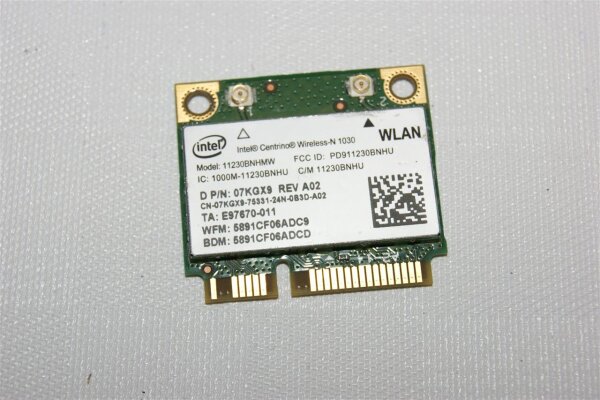 Dell Vostro V131 Intel Centrino Wireless-N 1030 Wifi Wlan Karte 07KGX9 #2713