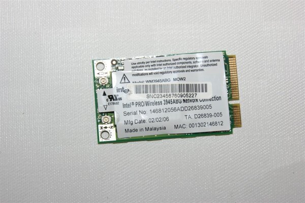 Fujitsu-Siemens Amilo Pi 1536 Intel Pro 3945ABG Wifi WLAN Karte D23031-003 #2717