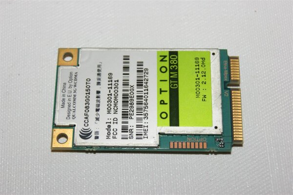 Qualcomm 3G WCDMA Option GTM380 Wireless WLAN Karte M00301-11169 #2719_36