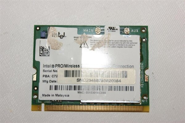 Fujitsu Amilo M6453G Intel Pro Wireless 2200BG WLAN Karte PBC54910-004 #2763