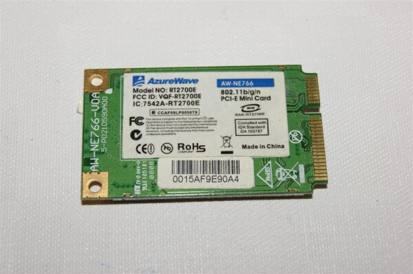AzureWave Wireless WLAN Karte 802.11 b/g/n Mini PCI-E RT2700E AW-NE766 #2719_48
