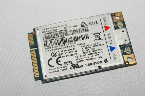 IBM / Lenovo ThinkPad T400 T500 WWAN UMTS Karte 43Y6513 #2762_23