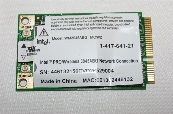 SONY PCG-6L1M Intel PRO WLAN Karte card 1-417-641-21 #2767