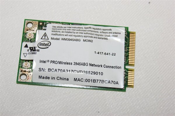 Sony Vaio PCG-6Q2M Intel Pro WM3945ABG Wifi WLAN Karte 1-417-641-22 #2792