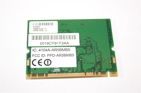 Acer Aspire Wlan Adapter T60N874 Wireless Karte Mini PCI T60N874.05 4104A-AR5BMB5 #2257.053