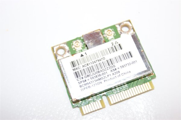 HP ProBook 6550b WLAN Karte WiFi Modul Wireless halfsize 593836-001 #2406