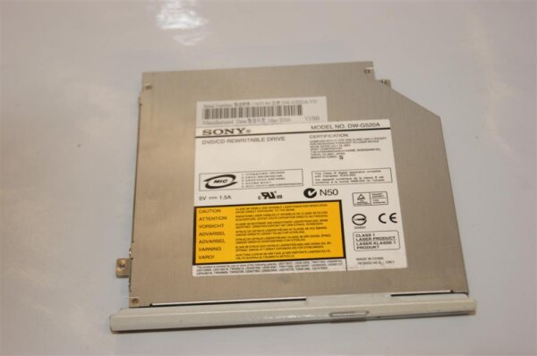 Sony Vaio PCG-7N1M 12,7mm DVD RW Brenner Laufwerk IDE DW-G520A #3004