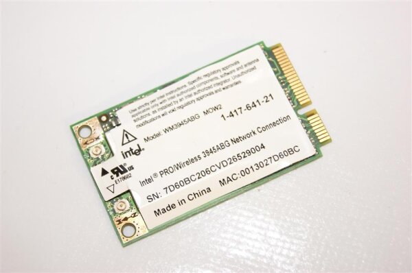 Sony Vaio PCG-7N1M Intel Pro WM3945ABG Wifi WLAN Karte 1-417-641-21 #3004