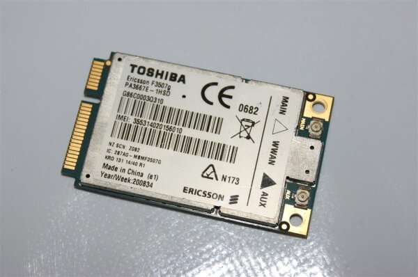 Toshiba Ericsson F3507g WWAN UMTS Karte  #3130_15