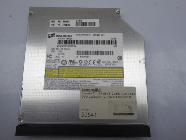 Lenovo ThinkPad L512 SATA DVD Laufwerk 12,7mm GT30N 60Y4831 #3022