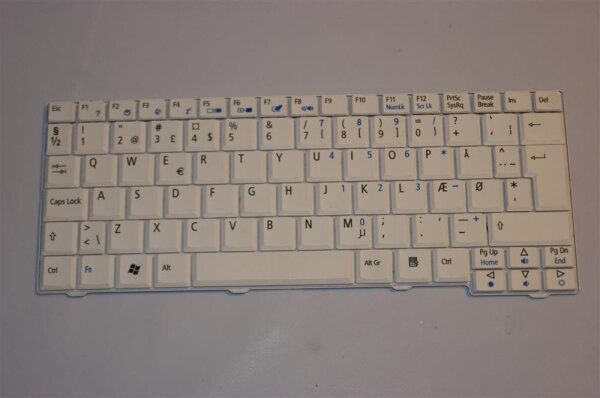 Acer Aspire One ZG5 Tastatur Keyboard dänisches Layout weiß AEZG5M00020 #2294