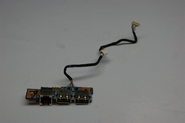 Packard Bell EasyNote TJ66 Dual USB LAN Board mit Kabel 48.4BU02.01M #3559
