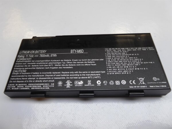 MSI GT780DX ORIGINAL Akku Batterie BTY-M6D  #3775