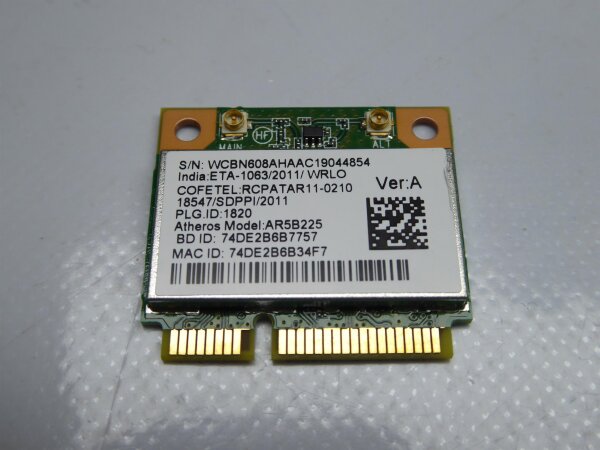 Acer Aspire S3 Series MS2346 WLAN Karte Wifi Card AR5B225 #3665