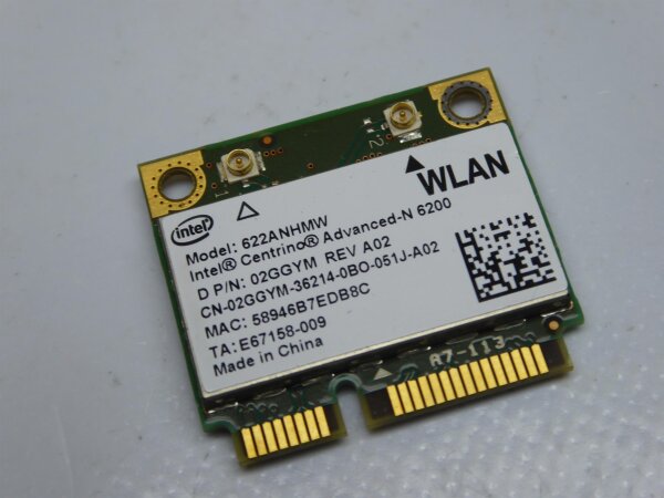 DELL Latitude E6510 WLAN Karte Wifi Card 02GGYM #2336