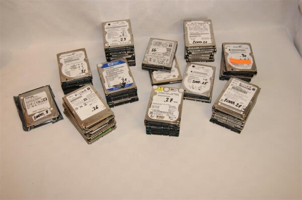 2,5" Festplatte SATA  80GB, 100GB, 160GB, 250GB, 320GB, 500GB, 1TB & Schrauben