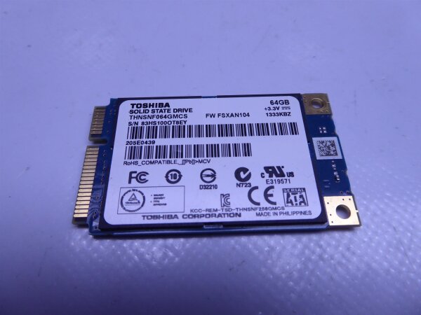 MSI GE70 MS-1756 64GB SSD Festplatte HDD THNSNF064GMCS  #3985