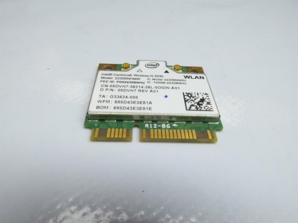 Dell Inspiron P25F001 Intel Centrino WLAN Karte Wifi Card N 2230 05DVH7 #4094