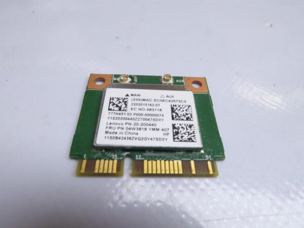 Lenovo Ideapad M30-70 Realtek RTL8723BE WLAN Karte Wifi Card 04W3818 #4135