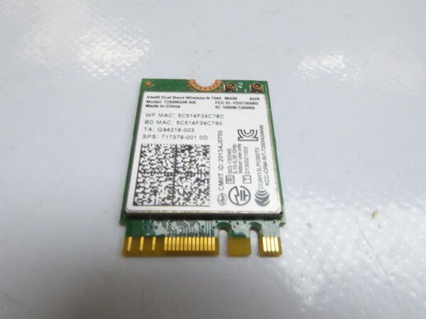 Samsung NP940X3G Intel Dual Band WLAN Karte Wifi Card N7260 717379-001 #4137